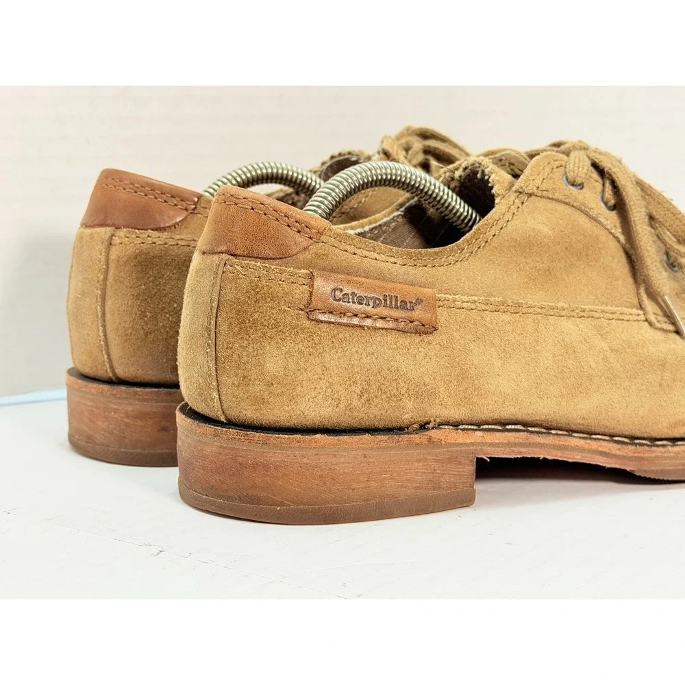 CAT Caterpillar Suede Oxford Shoes Beige Tan Leather Men's 9.5 Casual‎ Dress